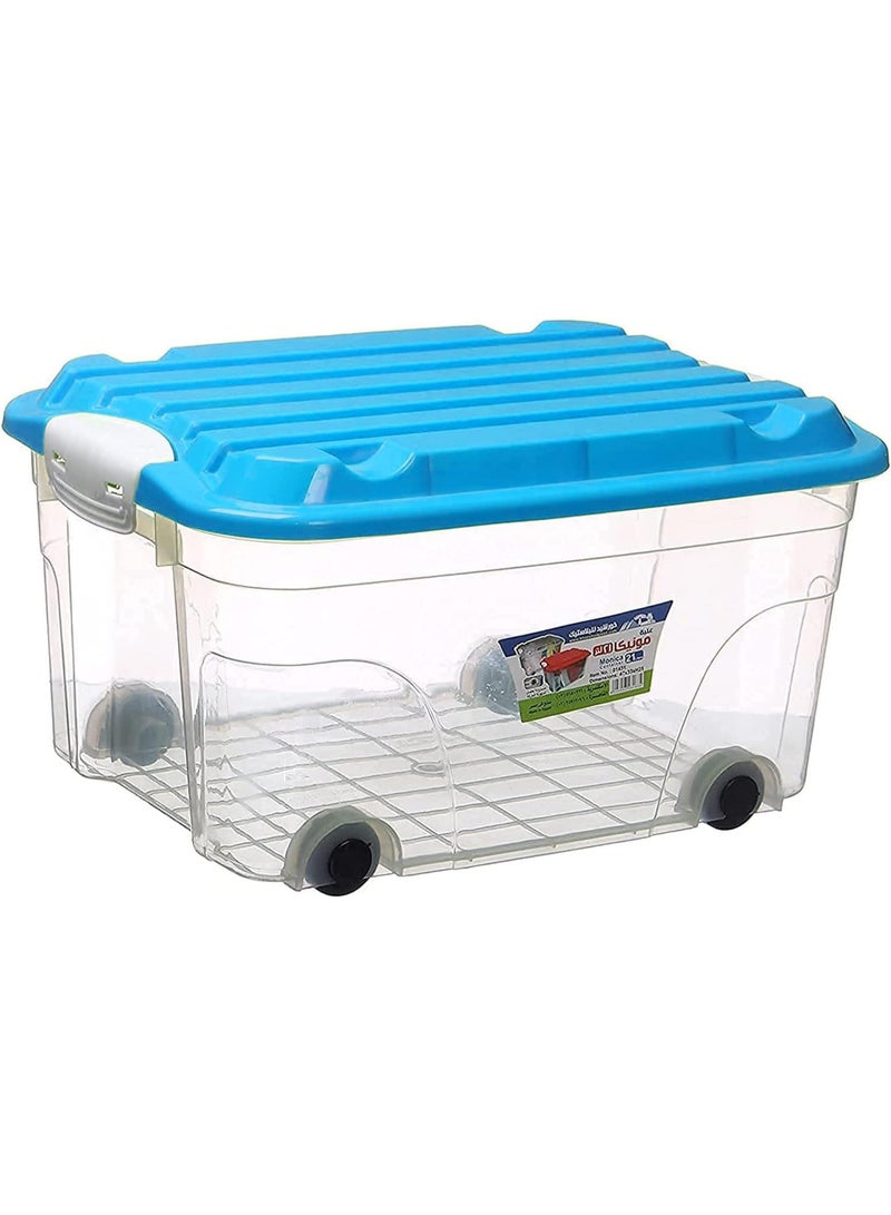 Khorshed Plast Monica 21L Compact Storage Box with Wheels by Khurshid, Made of Plastic, Multi-Purpose, Suitable for Home, Office, and Workshop, Available in Various Colors. 62230032357722 - Image 3